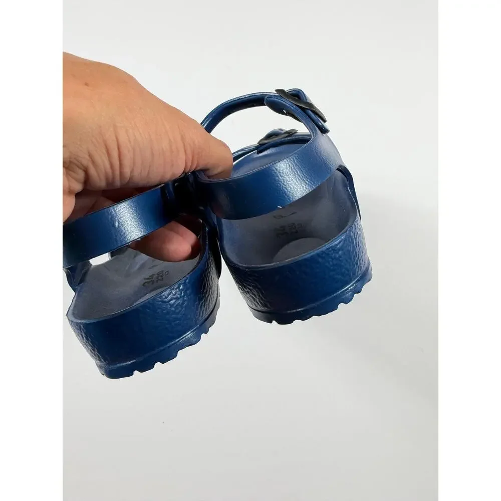 Birkenstock Rio Kids EVA Blue Backstrap Sandals EU 34 US 3-3.5